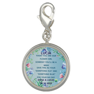 Something Old and Blue Bridesmaid floral colorful Charm