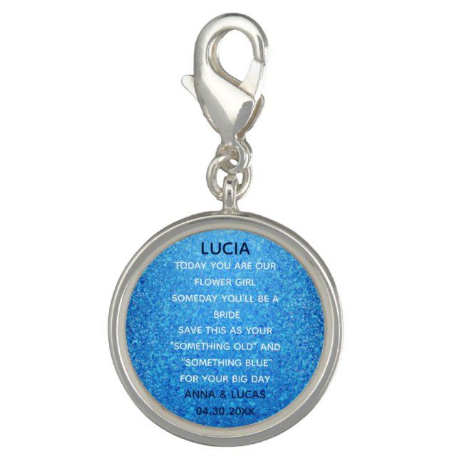 Something Old and Blue Bridesmaid Gift Charm (Front)