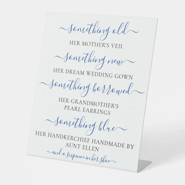 Something Old Something New, Bridal Shower Pedestal Sign | Zazzle