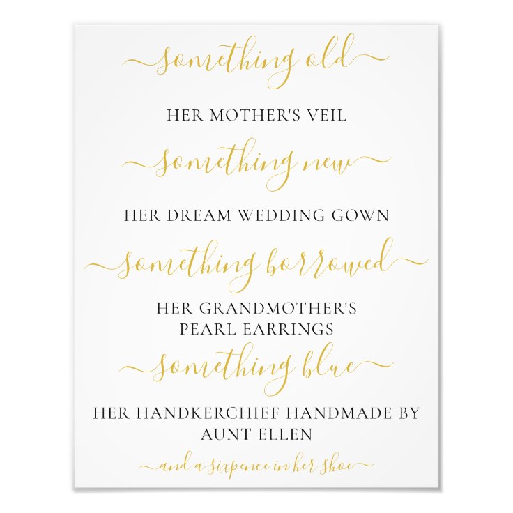 Something Old Something New Sign for Bridal Shower | Zazzle