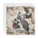 Something Old Vintage Peacock Wedding Invitation
