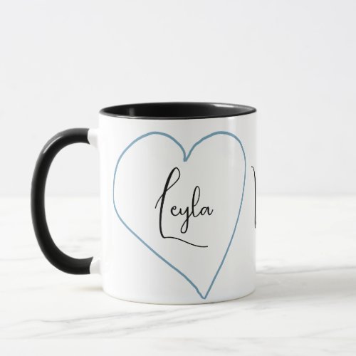 Something Simply Blue Heart Mug