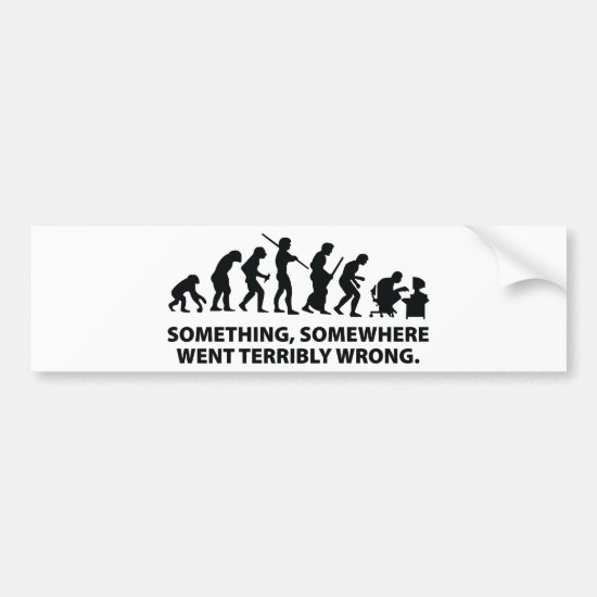 Something Somewhere Went Terribly Wrong Bumper Sticker