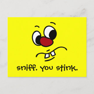 Something Stinky Face Grumpy Postcard