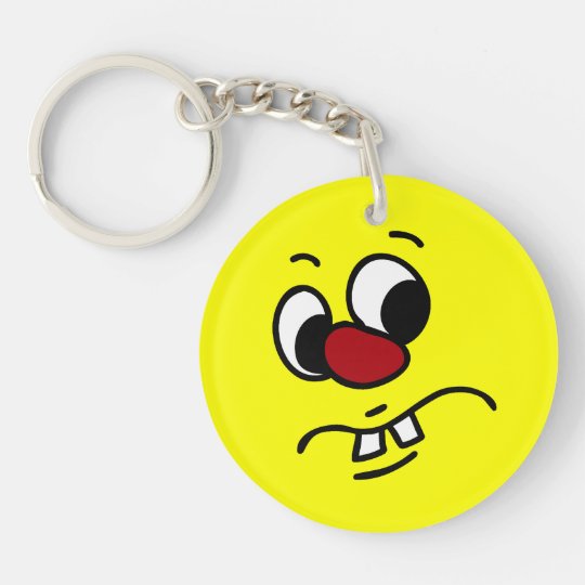 Something Stinky Smiley Face Grumpey Keychain