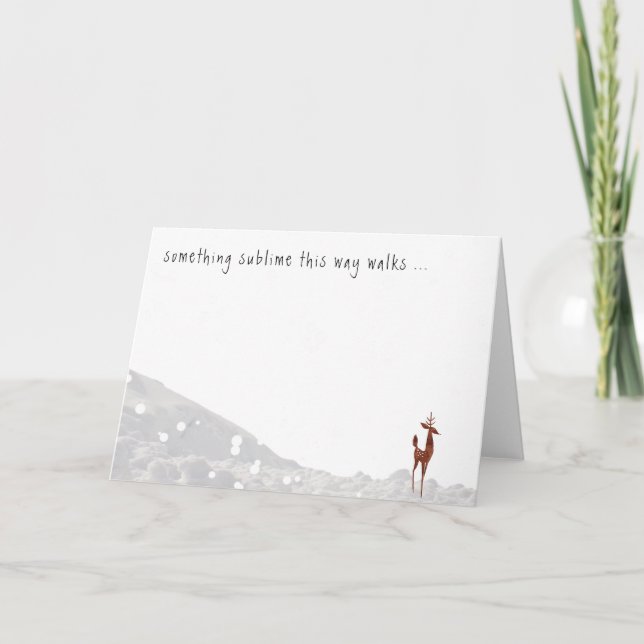 Something Sublime This Way Walks - Lone Deer Snow Card (Front)