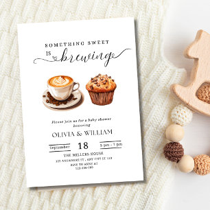 Something Sweet Is Brewing Baby Shower Neutral  Invitation