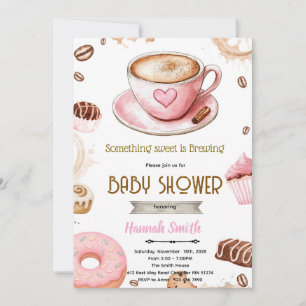 Something sweet is brewing girl shower invite