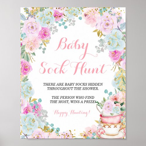  Something Sweet is Brewing Party Baby Sock Hunt Poster