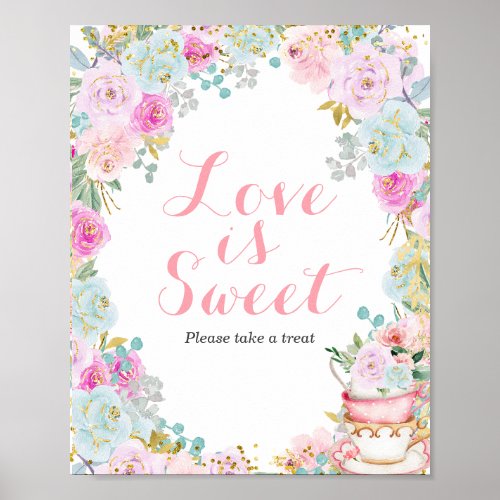 Something Sweet is Brewing Tea Party Love is Sweet Poster