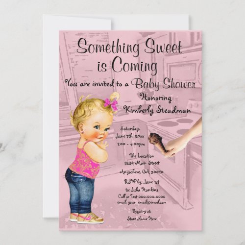 Something Sweet is Coming Baby Shower Invitation