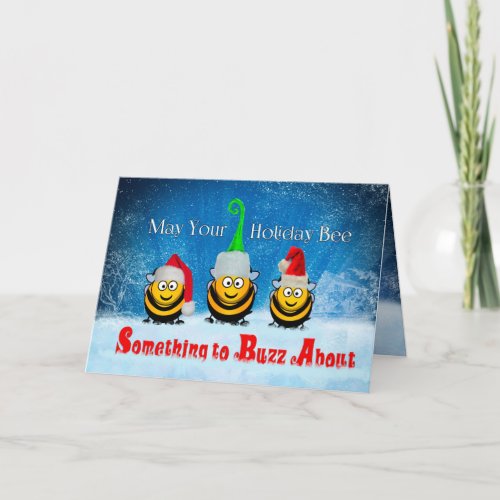 Something to Buzz About Honey Bees Holiday Card