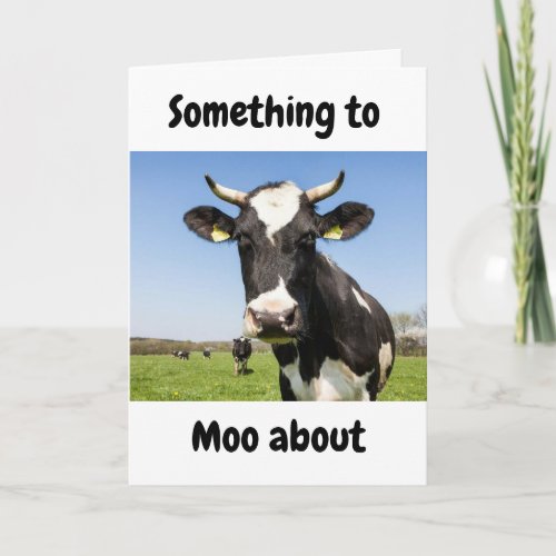 SOMETHING TO MOO ABOUT GRANDSON ON BIRTHDAY  CARD