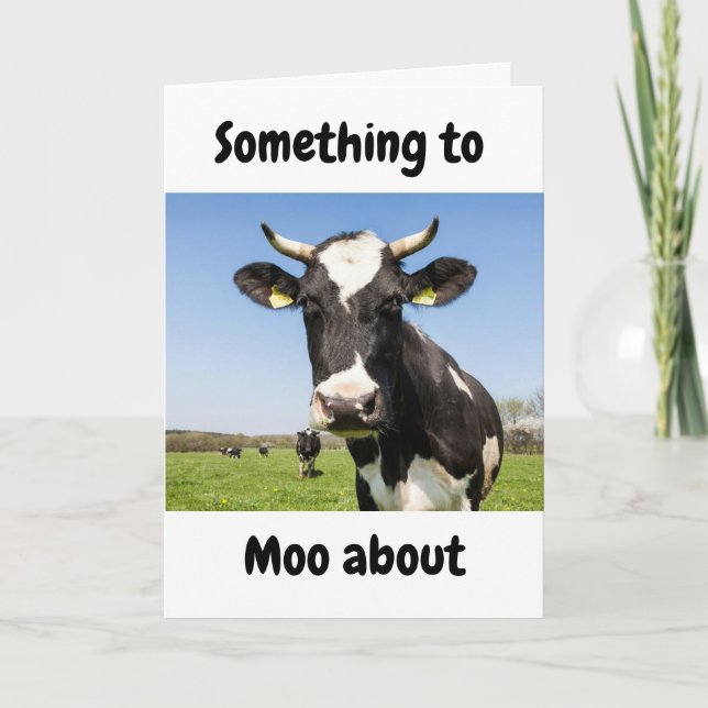 SOMETHING TO *MOO ABOUT* NEPHEW BIRTHDAY  CARD (Front)
