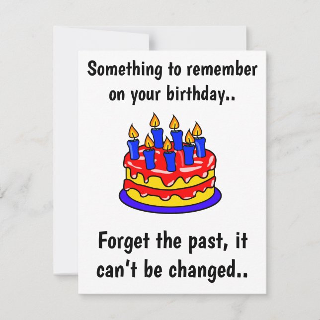 Something to remember, funny birthday card (Front)