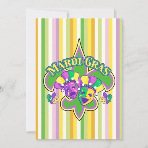 Something To Talk About Mardi Gras Party Invitation