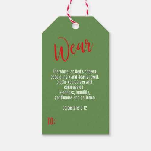 Something to Wear Gift Tag Bible Verse Gift Tag
