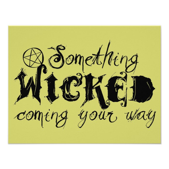 Something Wicked Coming Your Way Invitations