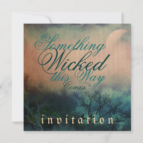 Wicked Halloween Gothic Wedding Invitation
