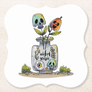 Something Wicked Halloween Party Paper Coaster