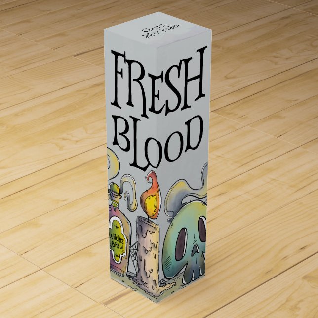 Something Wicked Halloween Party Wine Box (Front)