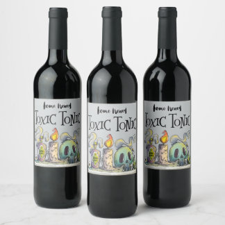Something Wicked Halloween Party Wine Label