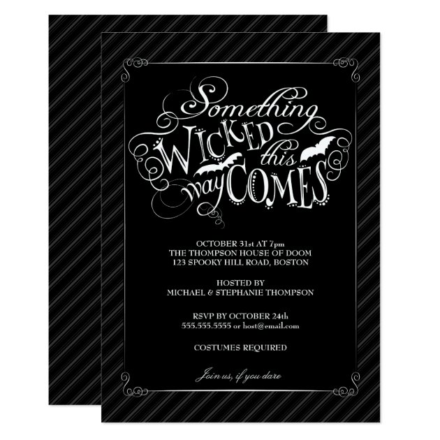 Something Wicked Happy Halloween Party Invitation