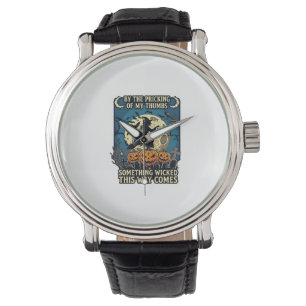 Something Wicked Way Comes Witch Halloween Pumpkin Watch