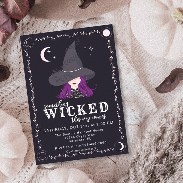 Something Wicked Witch Halloween Party  Invitation (Creator Uploaded)