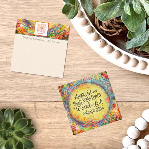Something Wonderful Quote Floral Kindness Cards