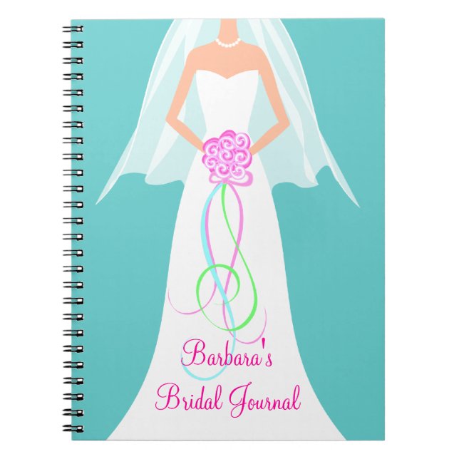 SomethingBlue Personalized Bridal Journal Notebook (Front)