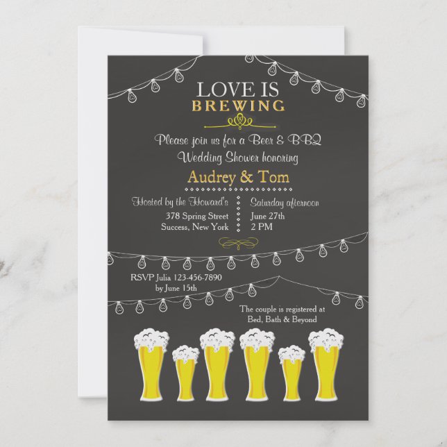 Something's Brewing Customized Invitation (Front)