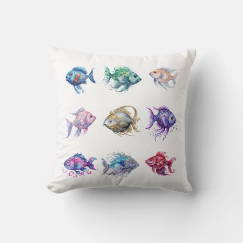 Something's Fishy Small Throw Pillow