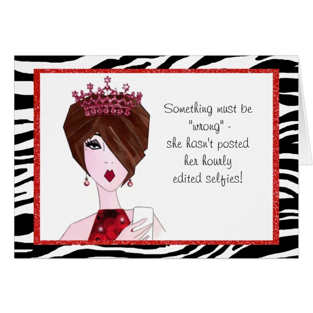 Something's wrong-She hasn't posted hourly selfie! Cards (Front Horizontal)
