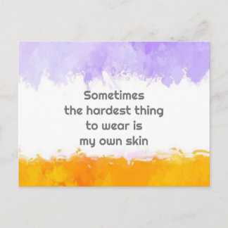 Sometime the hardest bathing to wear is my own ski postcard