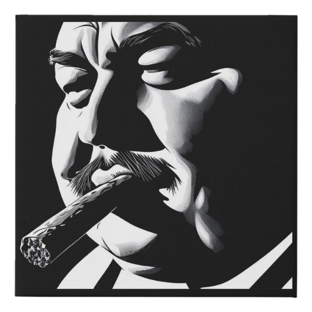 Sometimes a Cigar Faux Canvas Print (Front)