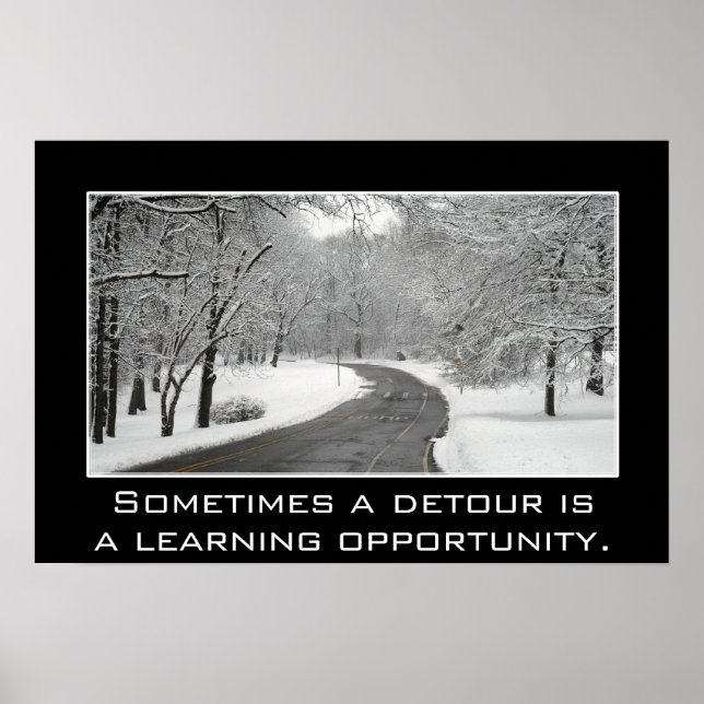Sometimes a detour is a learning opportunity (S) Poster (Front)