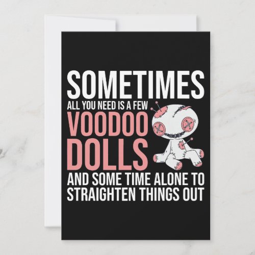 Sometimes All You Need Is A Few Voodoo Dolls For V Invitation