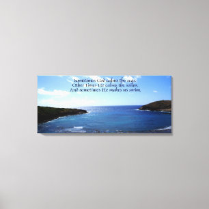 Sometimes He Makes Us Swim Wrapped Canvas Print