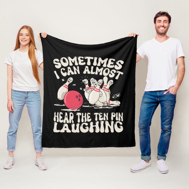 Sometimes I Can Almost Hear The Ten Pin Laughing Fleece Blanket (In Situ)