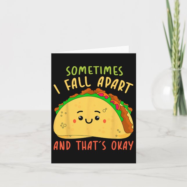 Sometimes I Fall Apart Mexican Party Cinco De Mayo Card (Front)