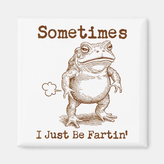 Sometimes I Just Be Fartin’ Frog Funny Rude Silly  Magnet (Front)