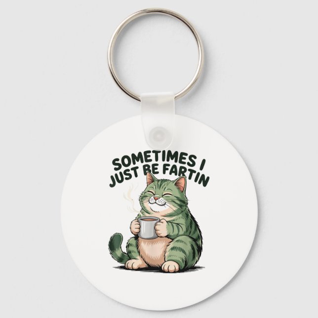 Sometimes I Just Be Fartin' Frog Humor Men Woman  Keychain (Front)