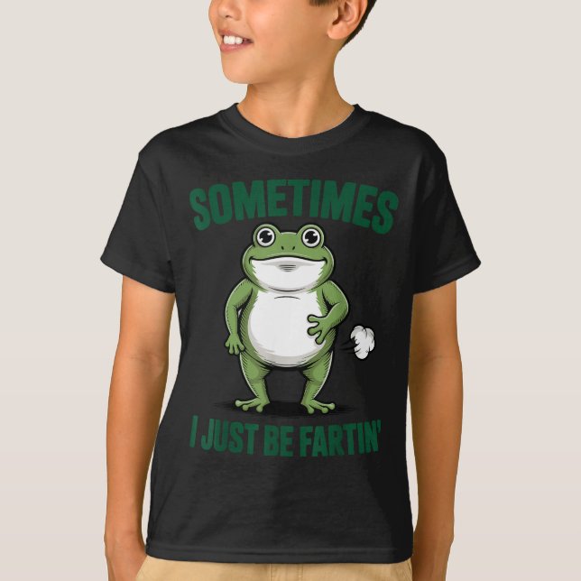 Sometimes I Just Be Farting Frog Christmas Funny F T-Shirt (Front)
