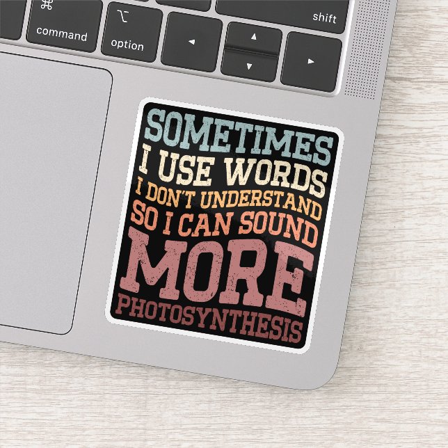 Sometimes I Use Words I Don't Understand Funny Sticker (Detail)
