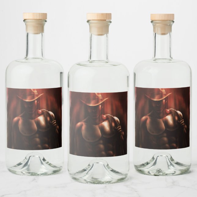 Sometimes It's Hell - Cowboy Liquor Bottle Label (Bottles)