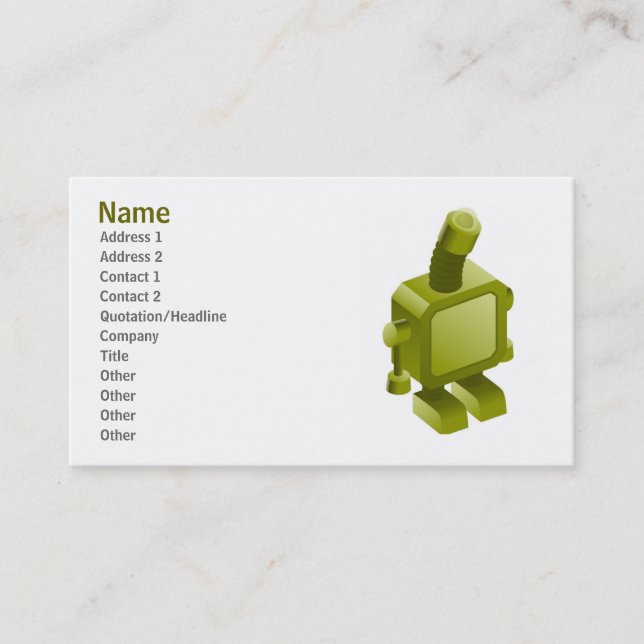 Sometimes Robots Get Sad Profile Card Template (Front)