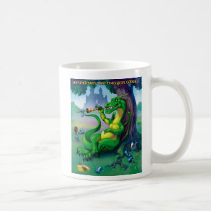 Sometimes the Dragon Wins Green Mug