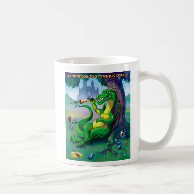 Sometimes the Dragon Wins Green Mug (Right)