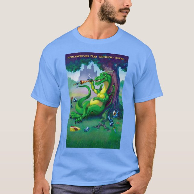 Sometimes the Dragon Wins - green T-Shirt (Front)